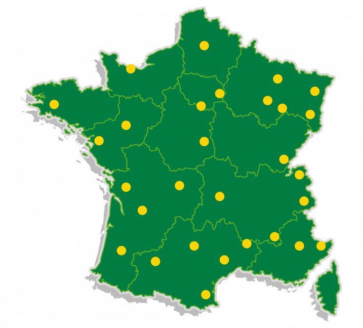 Carte des franchisés